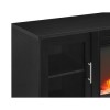 Black Painted Wood Effect TV Unit with Electric Fire &amp; Storage - TV&#39;s up to 55&quot; - Foster