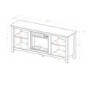 Foster Light Wood Effect TV Unit with Electric Fire & Shelves - TV's up to 56"