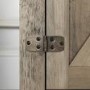 Foster Grey Wood Effect TV Unit with Electric Fire & Storage Cupboards - TV's up to 60"