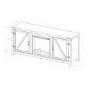 Foster Grey Wood Effect TV Unit with Electric Fire & Storage Cupboards - TV's up to 60"