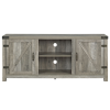 Foster Grey Wood Effect TV Unit with Open Shelves &amp; Cupboards - TV&#39;s up to 65&quot;