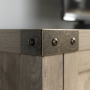 Foster Grey Wood Effect TV Unit with Open Shelves & Cupboards - TV's up to 65"