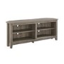 Foster Grey Wood Effect Corner TV Unit with Open Shelves - TV's up 60"