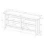 Foster Grey Wood Effect Corner TV Unit with Open Shelves - TV's up 60"