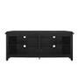 Black Wood Effect Corner TV Unit with 4 Open Shelves - Foster - TV's up to 60"