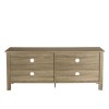 Foster Light Wood Effect TV Unit with 4 Open Shelves - TV&#39;s up to 60&quot;