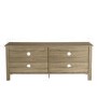 Foster Light Wood Effect TV Unit with 4 Open Shelves - TV's up to 60"