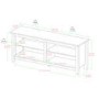 Foster Light Oak TV Unit with 4 Open Shelves -TV's up to 60"