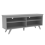 Foster Grey Wooden TV Unit with Open Shelves - TV's up to 60"