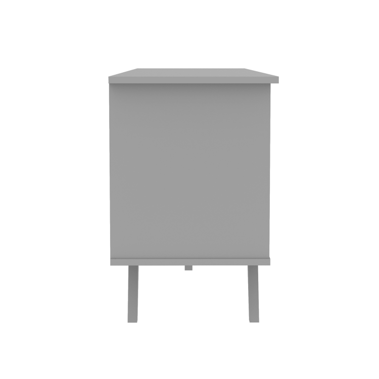 Foster Grey Wooden TV Unit with Open Shelves - TV's up to 60"