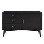 Foster Black Solid Wood Sideboard with Storage