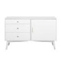 White Solid Wood Sideboard with Storage - Foster