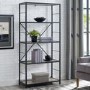 Grey Wooden Effect Bookcase - Foster