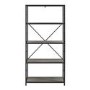 Grey Wooden Effect Bookcase - Foster