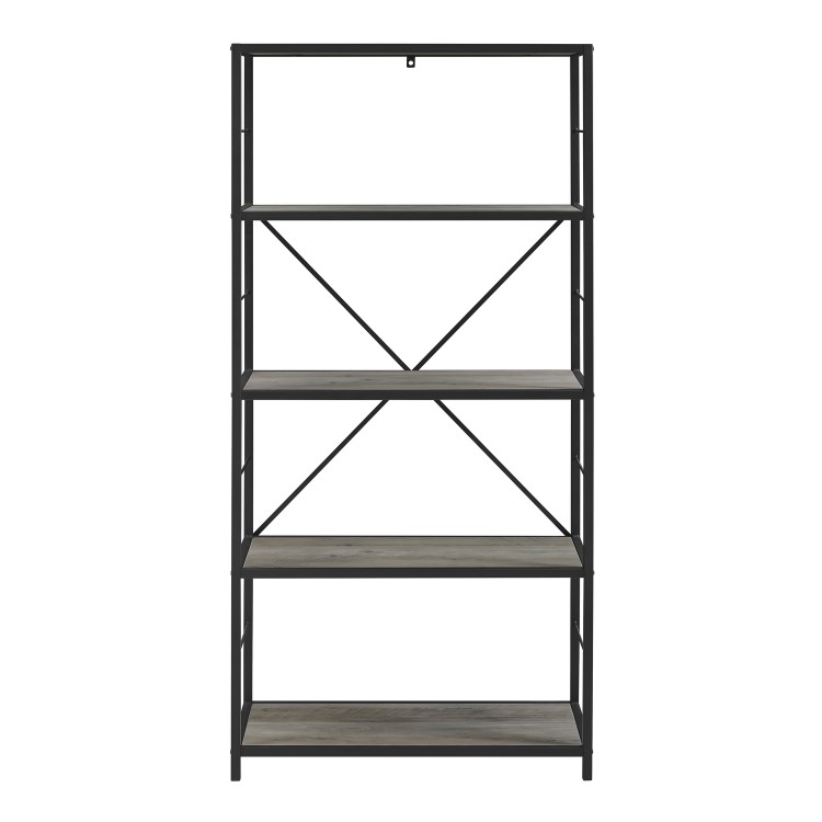 Grey Wooden Effect Bookcase - Foster