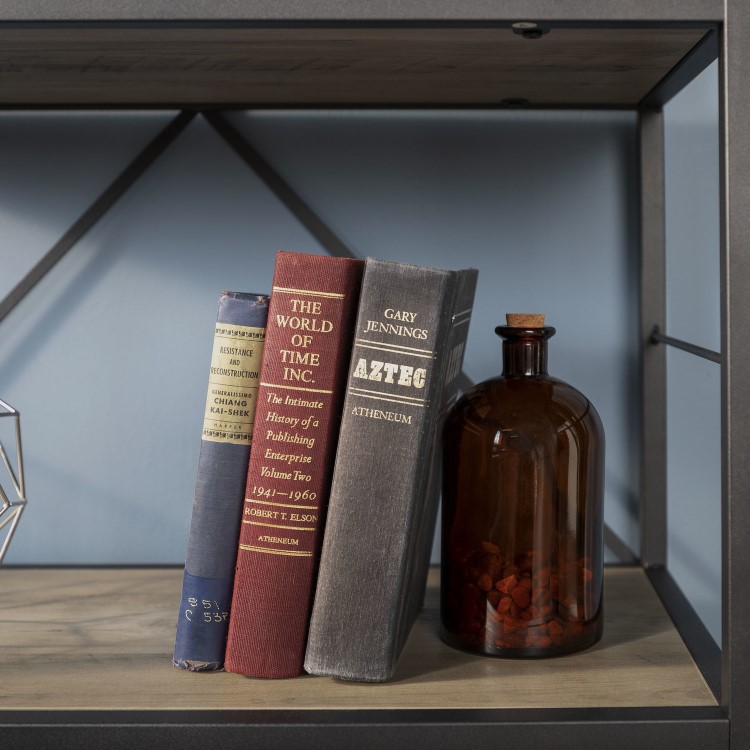 Grey Wooden Effect Bookcase - Foster