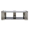 Silver Mirrored TV Stand with Glass Top - Aurora Boutique - TV&#39;s up to 50&quot;