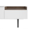 White TV Unit with Walnut Feature