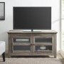 Grey Wood Wash TV Unit with Cupboards - TVs up to 48" - Foster