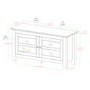 Grey Wood Wash TV Unit with Cupboards - TVs up to 48" - Foster