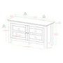 Grey Wood Wash TV Unit with Cupboards - TVs up to 48" - Foster