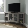 Grey Wash Corner TV Unit with Storage - TVs up to 52&quot; - Foster
