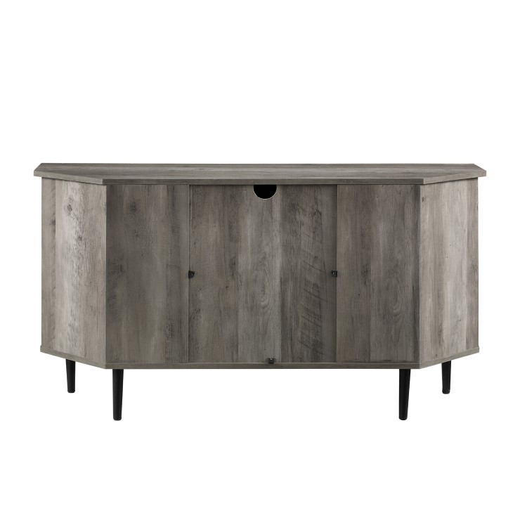 Grey Wash Corner TV Unit with Storage - TVs up to 52" - Foster