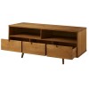 Solid Pine TV Unit with Open Shelves &amp; Storage - TVs up to 64&quot; - Foster