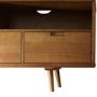 Solid Pine TV Unit with Open Shelves & Storage - TVs up to 64" - Foster