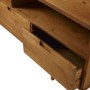 Solid Pine TV Unit with Open Shelves & Storage - TVs up to 64" - Foster