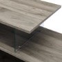 Grey Wash TV Stand with Open Shelves & Glass Panels - TVs up to 60" - Foster