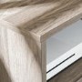Grey Wash TV Stand with Open Shelves & Glass Panels - TVs up to 60" - Foster