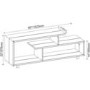 Foster TV Unit in Wood & Open Shelves