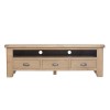 Large Smoked Oak TV Stand with Storage