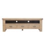 Large Smoked Oak TV Stand with Storage