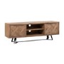 Brown Chevron TV Stand with Storage