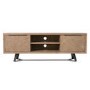 Brown Chevron TV Stand with Storage