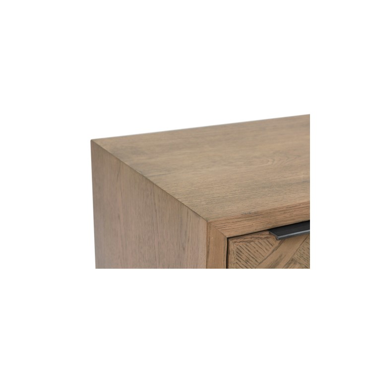 Brown Chevron TV Stand with Storage