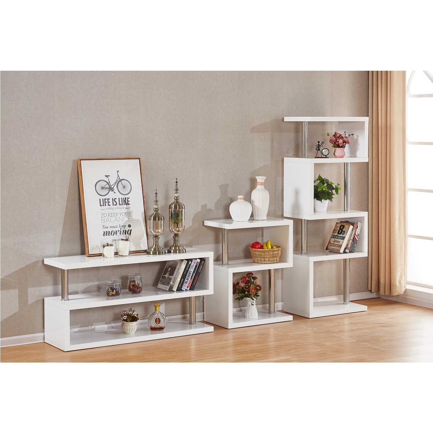 Charisma TV Stand in White Gloss FOL102254 Appliances Direct