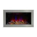 FOL102295 Be Modern Flare Avella Brushed Steel Inset Electric Fire 34 Inch