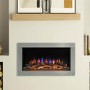 Be Modern Flare Avella Brushed Steel Inset Electric Fire 34 Inch