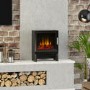 Be Modern Black Freestanding Electric Stove Fire - Qube