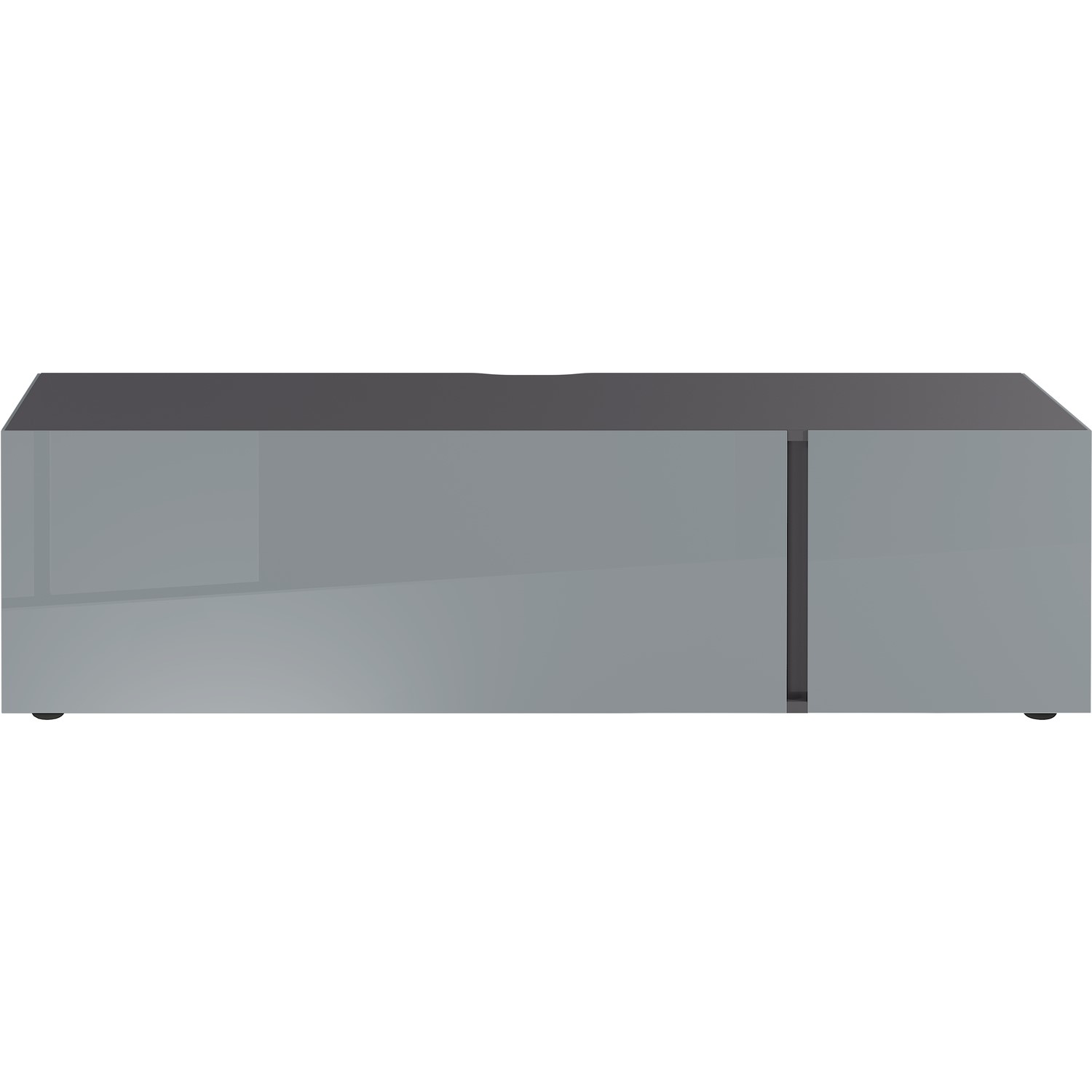 Modern Grey Gloss TV Unit with Storage