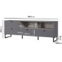 Wide Grey TV Stand with Storage - TV's up to 70" - Mamiko