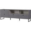 Wide Grey TV Stand with Storage - TV&#39;s up to 70&quot; - Mamiko