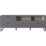 Wide Grey TV Stand with Storage - TV's up to 70" - Mamiko