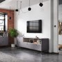 Wide Grey TV Stand with Storage - TV's up to 70" - Mamiko
