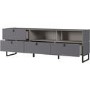 Wide Grey TV Stand with Storage - TV's up to 70" - Mamiko