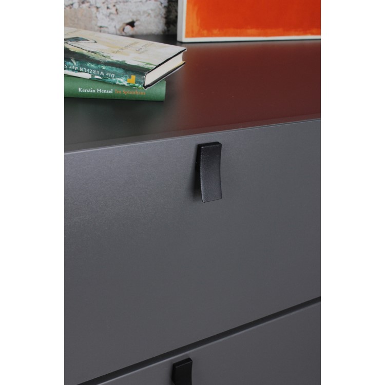 Wide Grey TV Stand with Storage - TV's up to 70" - Mamiko