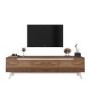 White and Walnut TV Unit